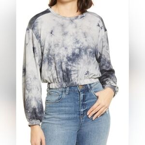 La La Land Creative Co Tie Dye Sweatshirt in Charcoal S
